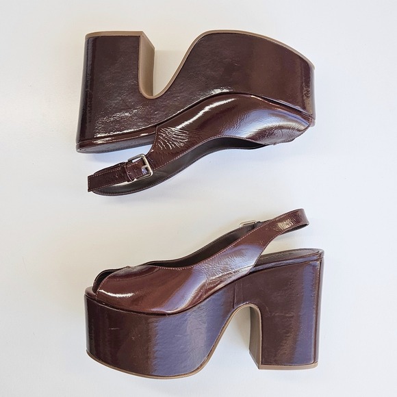 SCHUTZ Shoes - SCHUTZ Brandi Platform Sandals Root Brown $198 Size US 8.5